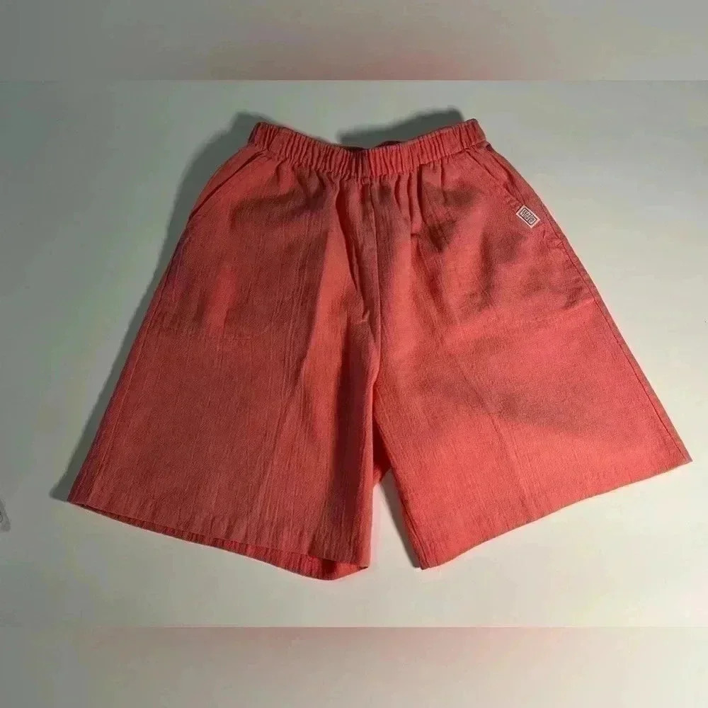 Vintage 80s Salmon High Waisted Shorts The Season Ticket. Size:8 - Picture 5 of 8